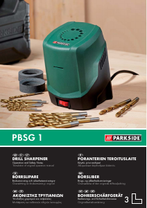 Manual Parkside PBSG 1 Drill Bit Sharpener