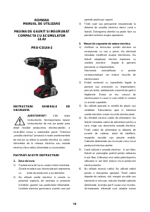 Manual Steinhaus PRO-CD144-2 Maşină de găurit-înşurubat