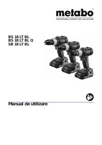 Manual Metabo BS 18 LT BL Maşină de găurit-înşurubat