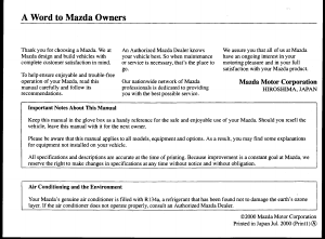 Manual Mazda MPV (2000)