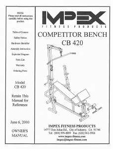 Manual Impex CB-420 Multi-gym