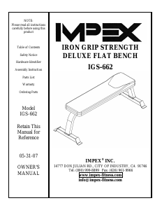 Handleiding Impex IGS-662 Fitnessapparaat
