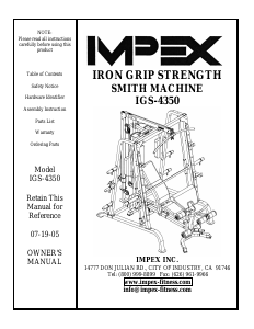Manual Impex IGS-4350 Multi-gym