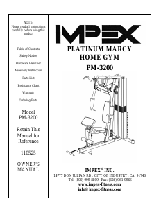 Handleiding Impex PM-3200 Fitnessapparaat