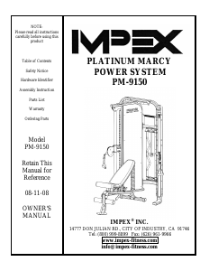 Manual Impex PM-9150 Multi-gym