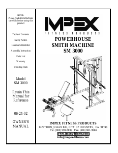 Handleiding Impex SM-3000 Fitnessapparaat