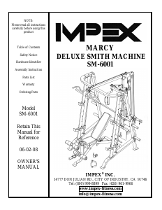 Manual Impex SM-6001 Multi-gym