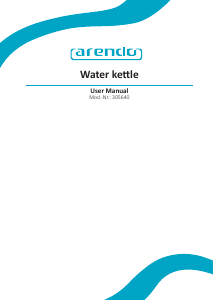 Bedienungsanleitung Arendo 305640 Wasserkocher