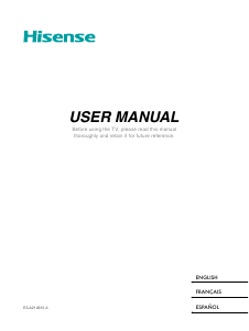 Mode d’emploi Hisense 43A4H Téléviseur LED