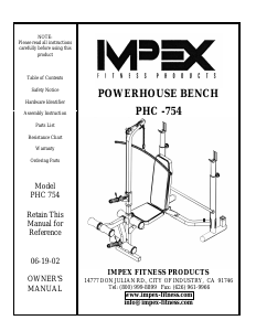 Manual Impex PHC-754 Multi-gym