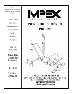 Handleiding Impex PHC-696 Fitnessapparaat