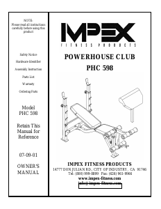 Manual Impex PHC-598 Multi-gym