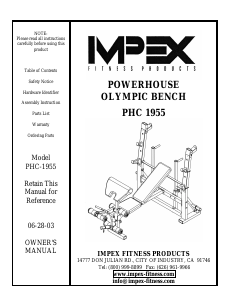 Handleiding Impex PHC-1955 Fitnessapparaat