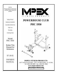 Handleiding Impex PHC-1950 Fitnessapparaat