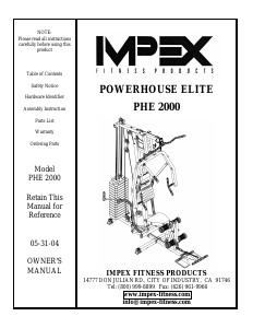 Handleiding Impex PHE-2000 Fitnessapparaat
