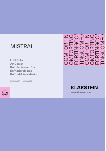 Manual Klarstein 10040150 Mistral Fan