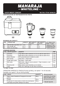 Manual Maharaja Whiteline Montero Juicer Juicer