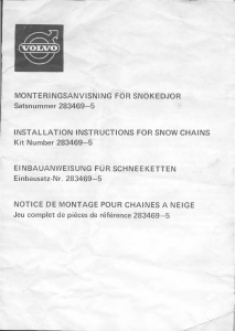 Bruksanvisning Volvo 283469-5 Snökedja