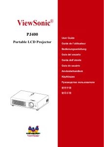 Manual de uso ViewSonic PJ400 Proyector