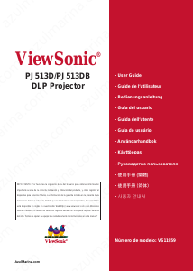 Manual de uso ViewSonic PJ513DB Proyector