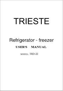 Handleiding Trieste TRD-22 Koel-vries combinatie