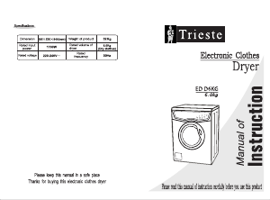 Manual Trieste ED-D6KG Dryer