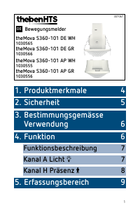 Bedienungsanleitung Theben theMova S360-101 AP GR Bewegungsmelder