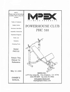 Manual Impex PHC-588 Multi-gym