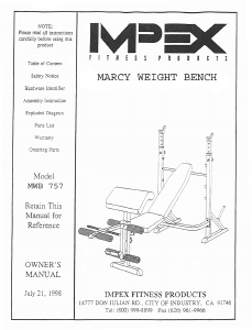 Manual Impex PHC-757 Multi-gym