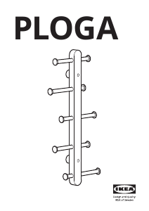 Brugsanvisning IKEA PLOGA Knagerække