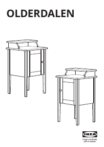 Руководство IKEA OLDERDALEN Прикроватный столик