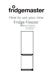 Handleiding Fridgemaster MC55265AFS Koel-vries combinatie