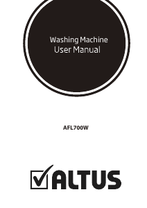 Handleiding Altus AFL700W Wasmachine