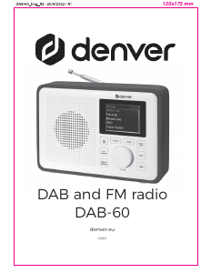 Bedienungsanleitung Denver DAB-60DW Radio