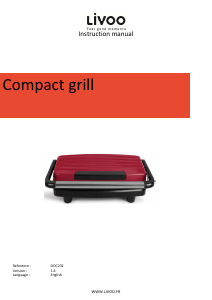 Manual Livoo DOC232R Contact Grill