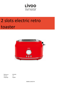 Manual Livoo DOD181W Toaster
