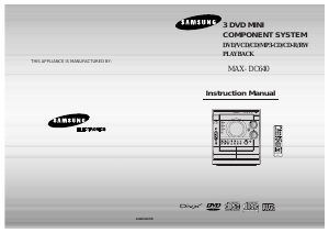 Handleiding Samsung MAX-DC640 Stereoset