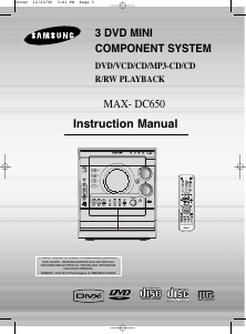 Panduan Samsung MAX-DC650 Set Stereo