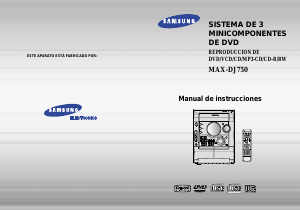 Manual de uso Samsung MAX-DJ750 Set de estéreo
