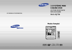Mode d’emploi Samsung MAX-DJ750 Stéréo