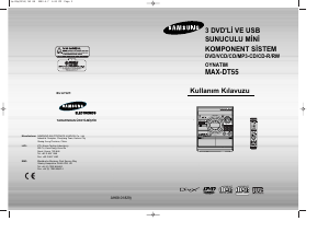 Kullanım kılavuzu Samsung MAX-DT55 Stereo müzik seti