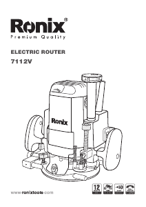 Manual Ronix 7112V Plunge Router