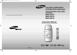 Manual Samsung MAX-DX79 Stereo-set