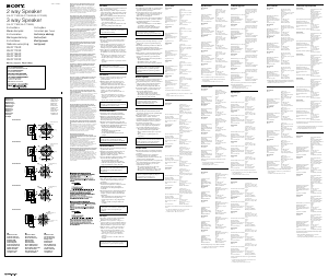 Instrukcja Sony XS-GT1720R Głośnik samochodowy