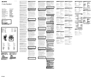 Instrukcja Sony XS-GT1728 Głośnik samochodowy