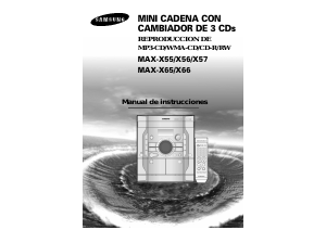 Manual de uso Samsung MAX-X55 Set de estéreo