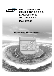 Manual de uso Samsung MAX-ZB550 Set de estéreo