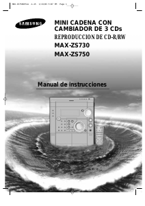 Manual de uso Samsung MAX-ZS750 Set de estéreo