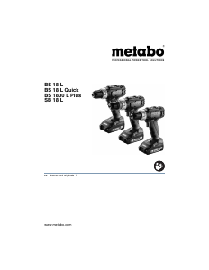 Manual Metabo BS 18 L Maşină de găurit-înşurubat