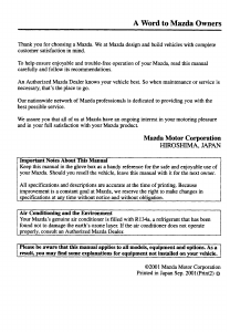 Manual Mazda Protege 5 (2002)